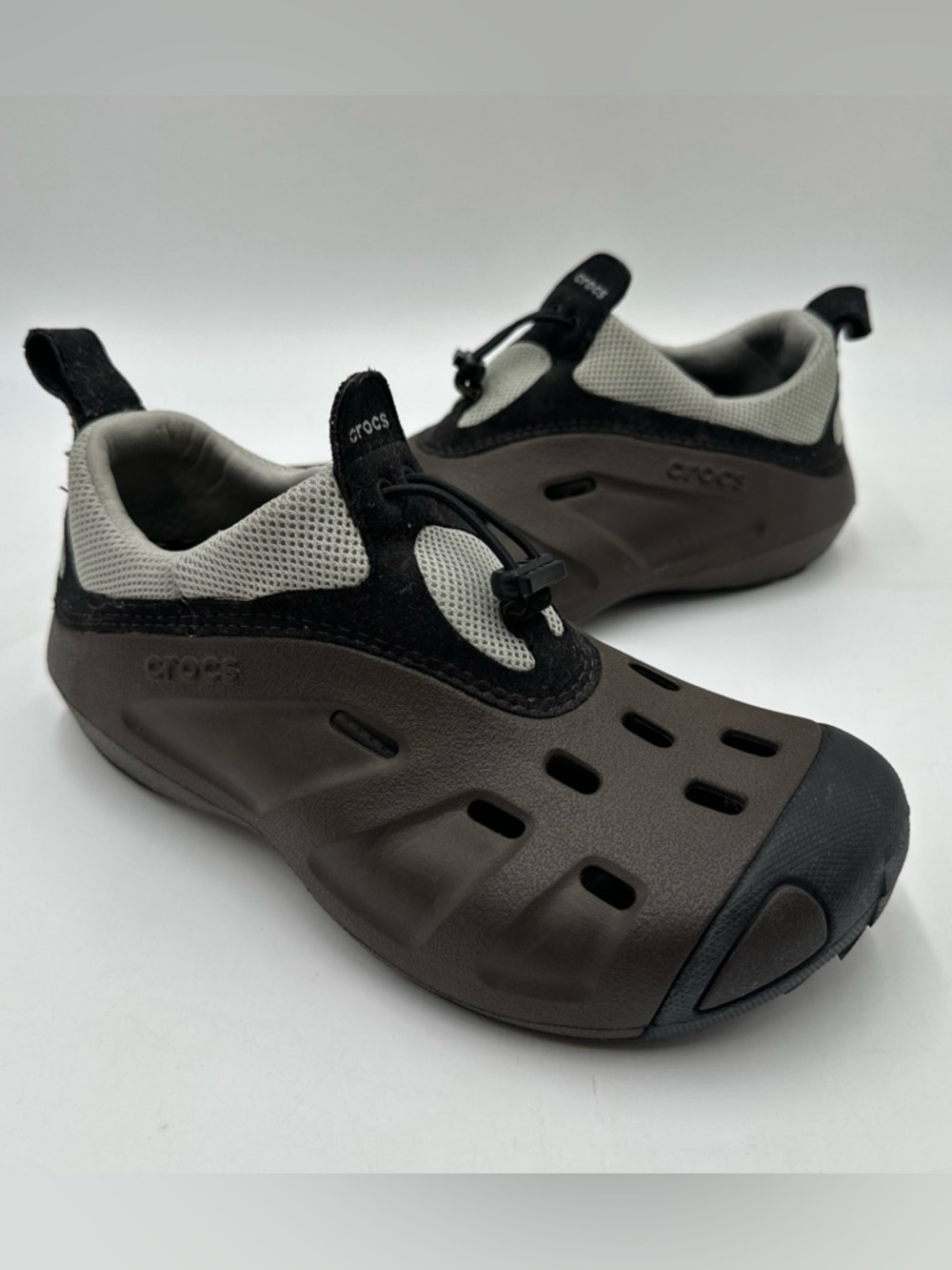 Crocs Quick Trail Low Men’s Size 8 Brown Hiking Shoes Expresso Outdoor Slip On